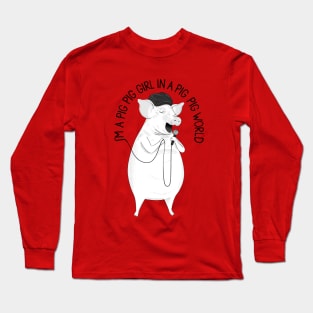 Pig Pig World | Animal Karaoke Collection Long Sleeve T-Shirt